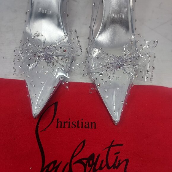 Christian Louboutin Jelly Strass Bow Wedding Crystal PVC Pump - Picture 8 of 12